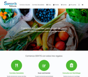 Ejemplo de Página Web Nutrición