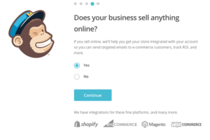 Sell online Mailchimp